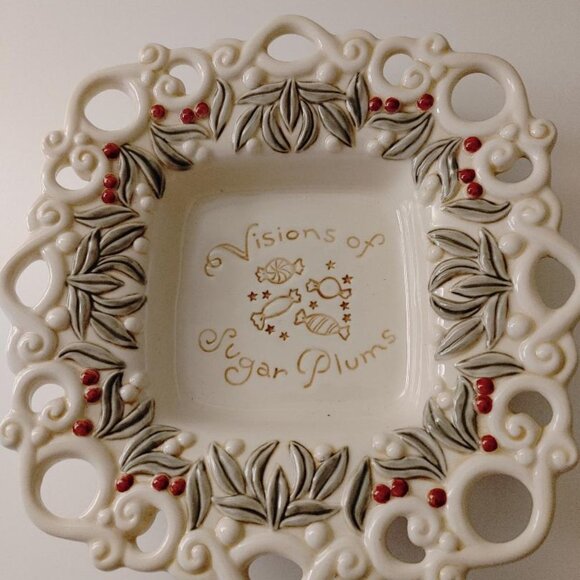 Christmas Candy Dish ~ 'Visions of Sugar Plums' - Picture 2 of 5